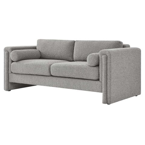 Sofa Couch, Light Grey Gray, Fabric, Living Kitchen Cafe Bistro ... within Sectional Sofa Couch, Light Gray, Fabric, Modern